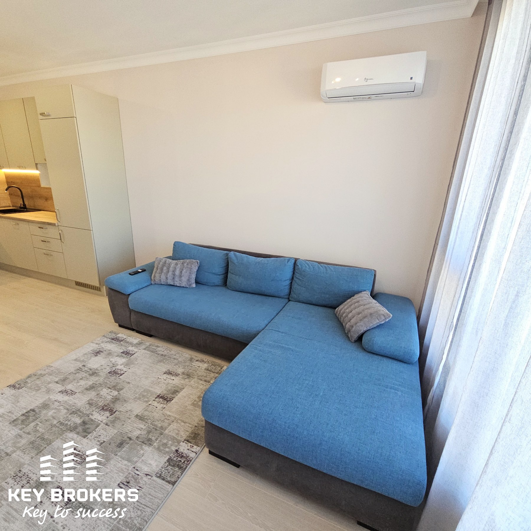 Обзаведен апартамент с една спалня, подово отопление. Панорама море! ж.к."Изгрев", гр.Бургас - Image 3