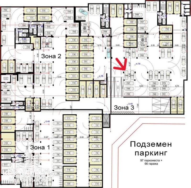 Паркомясто в подземен паркинг на новопостроена сграда с Акт 16, ж.к."Изгрев", гр.Бургас - Image 5