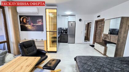 НОВ, обзаведен и оборудван едностаен апартамент, гр.Поморие, Стария град